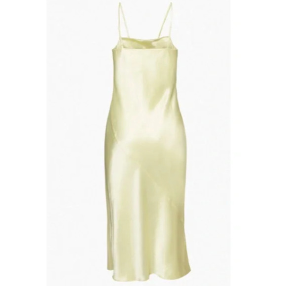 NWT Babaton Women's De Niro Cowl Neck Midi Dress Sleeveless Chamomile Yellow L - Picture 13 of 13